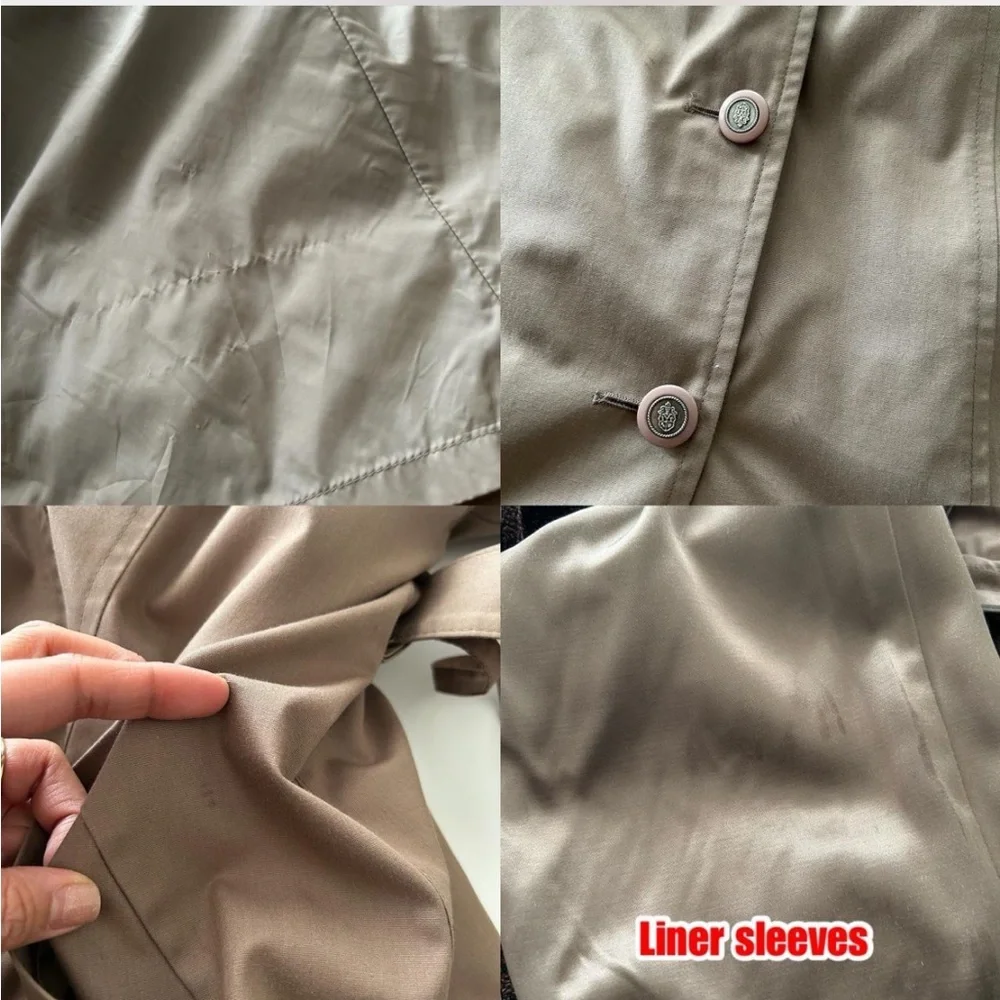 Vintage 1980s London Fog Trench Coat Brown size 14 - Picture 7 of 8